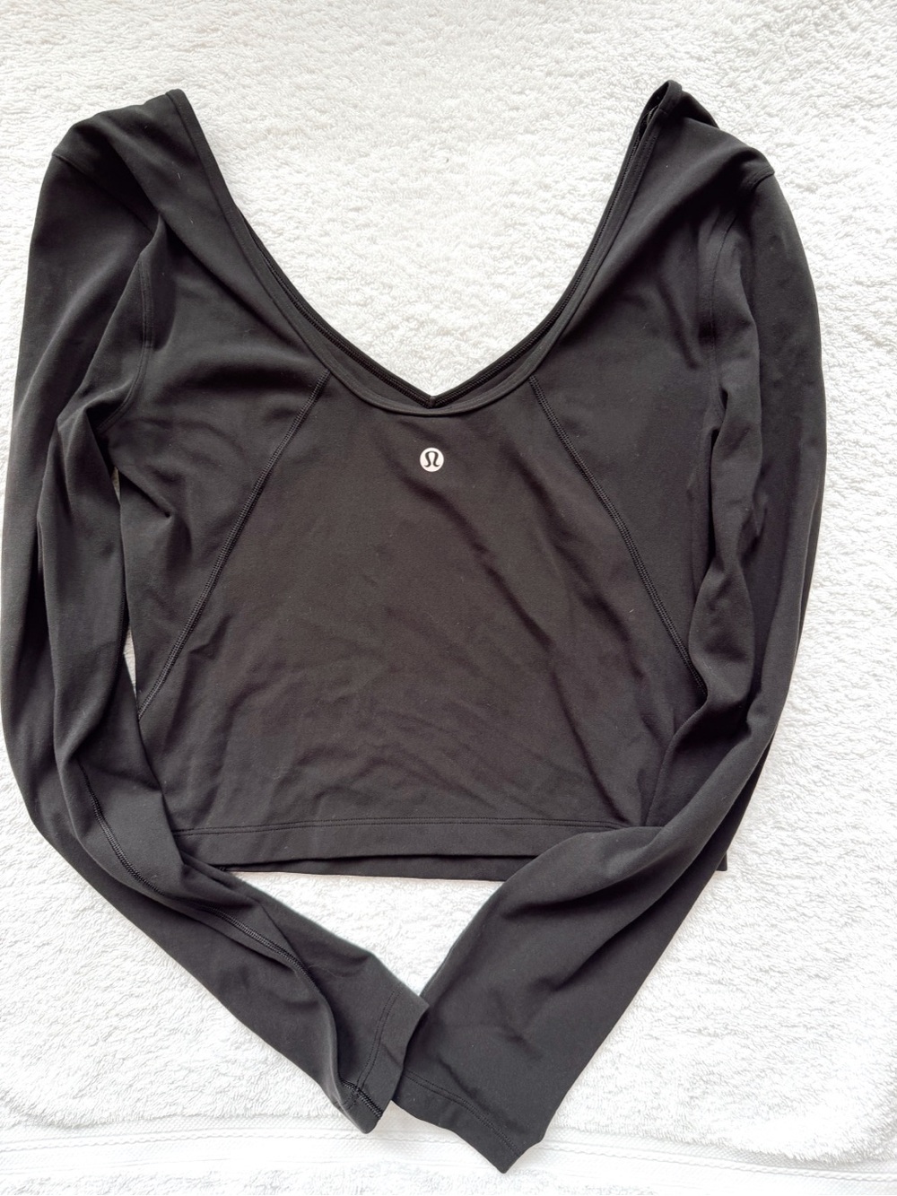 lululemon athletica align Black Long Sleeve Cropped Top